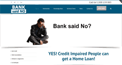 Desktop Screenshot of banksaidno.com.au